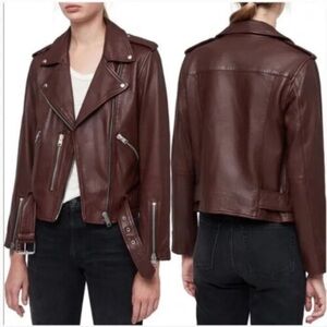 All Saints Brown Leather Jacket